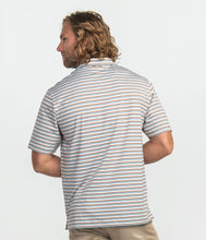 Load image into Gallery viewer, Southern Shirt Co. Men&#39;s Day Off Stripe Polo Sunset Round