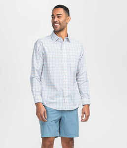 Southern Shirt Company Samford Check LS Dress Shirt in Some Beach