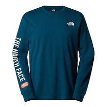 Load image into Gallery viewer, The North Face Men’s Varsity LS Tee in Midnight Petrol