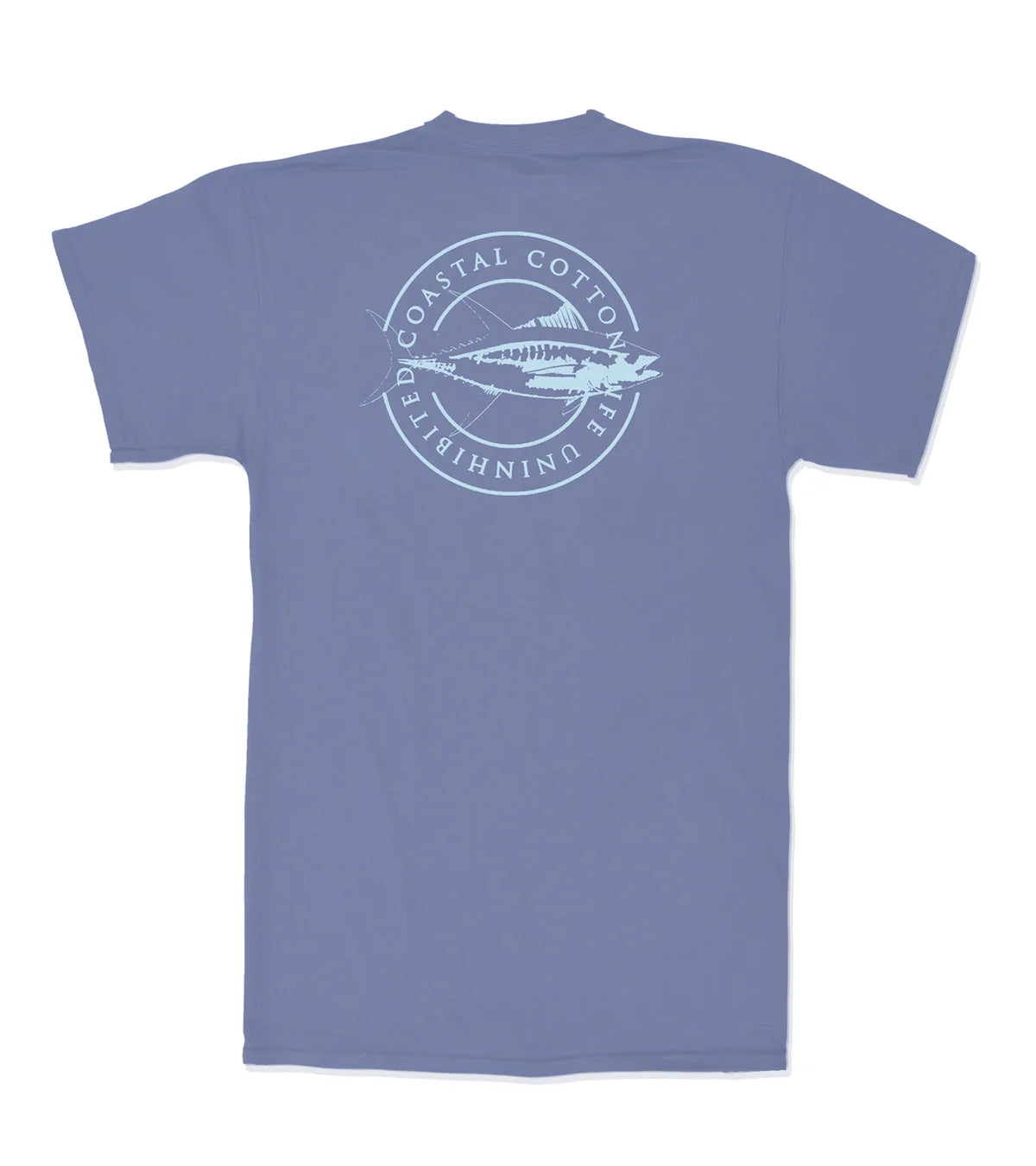 Coastal Cotton Yellow Fin SS Tee Wake Blue