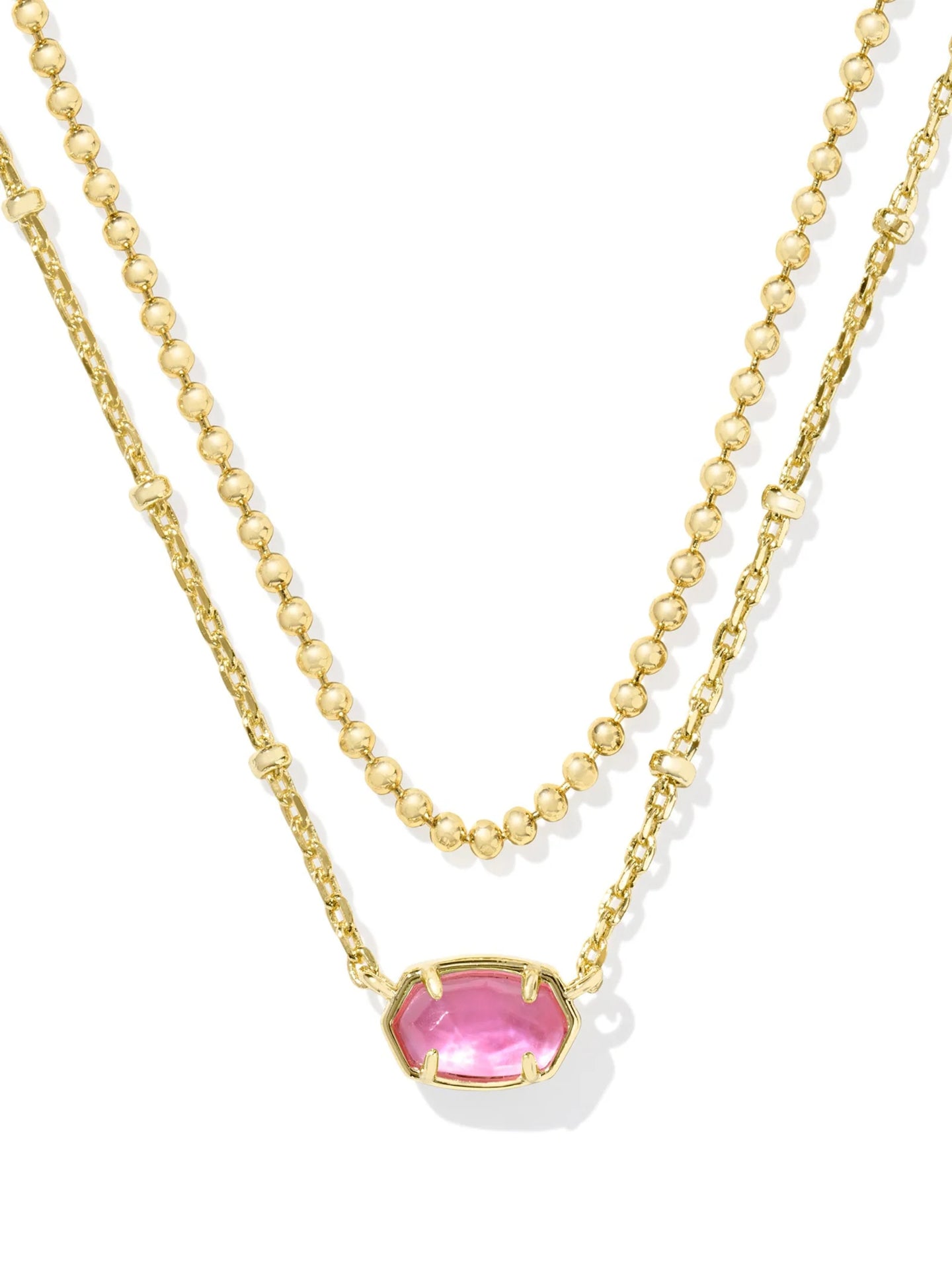 Kendra Scott Gold Multi Strand Necklace in Azalea Illusion