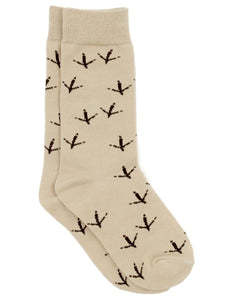 Properly Tied Men's Lucky Duck Socks Turkey Tracks