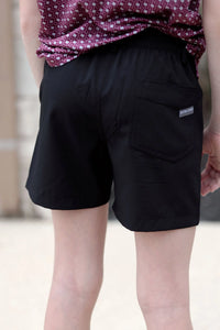 Burlebo Youth Matte Black Everyday Shorts Throwback Camo Pocket