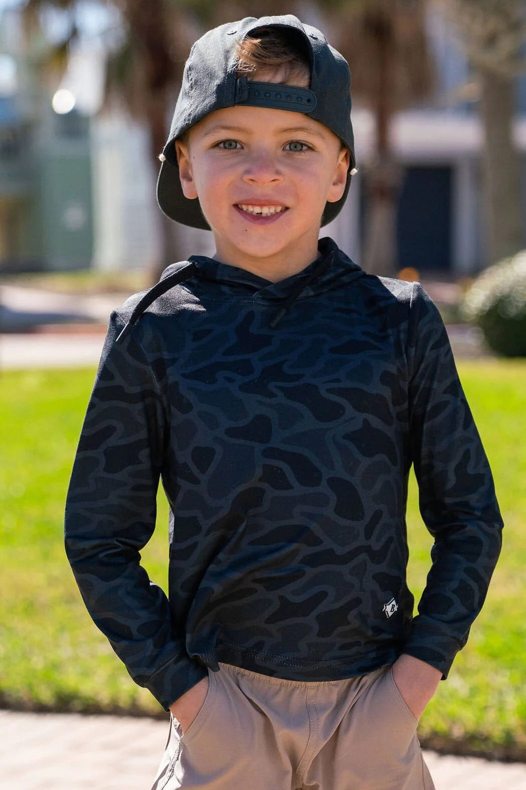 Burlebo Black Camo Youth Performance Hoodie