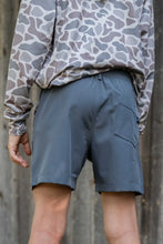 Load image into Gallery viewer, Burlebo Youth River Rock Grey Everyday Shorts Deer Camo Pocket