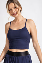 Load image into Gallery viewer, Crop Cami Sports Bra Navy