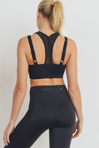 Sadie Racerback Sports Bra-Black