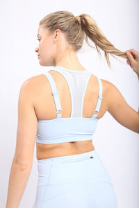 Sadie Racerback Sports Bra-Sky