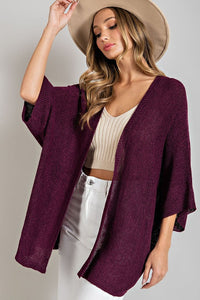 Fall Vibes Cardigan Plum