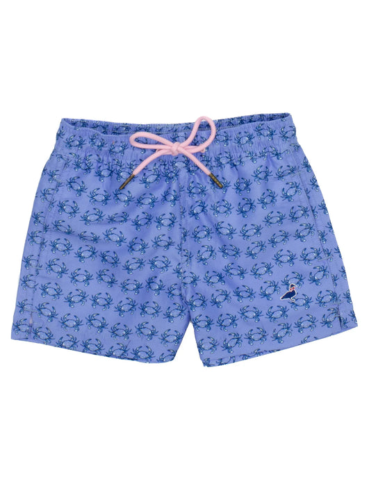 Properly Tied Boys Swim Trunk Blue Crab