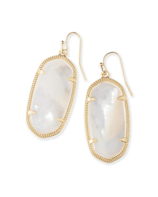 Kendra Scott Elle Drop Earrings-Gold Ivory