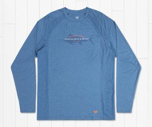 Southern Marsh Field Tee Riptide Performance Long Sleeve