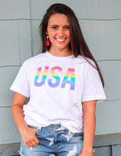 Load image into Gallery viewer, USA Rainbow Tee