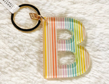 Load image into Gallery viewer, Patterned Initial Keychain