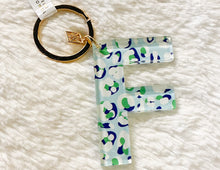 Load image into Gallery viewer, Patterned Initial Keychain