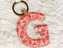 Load image into Gallery viewer, Patterned Initial Keychain
