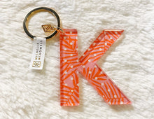 Load image into Gallery viewer, Patterned Initial Keychain