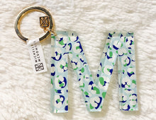 Load image into Gallery viewer, Patterned Initial Keychain