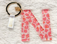 Load image into Gallery viewer, Patterned Initial Keychain