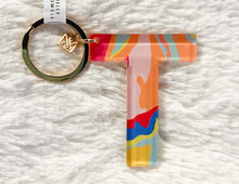 Load image into Gallery viewer, Patterned Initial Keychain