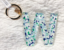 Load image into Gallery viewer, Patterned Initial Keychain