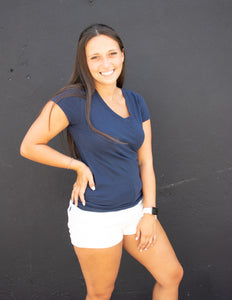 Basic V Neck Short Sleeve