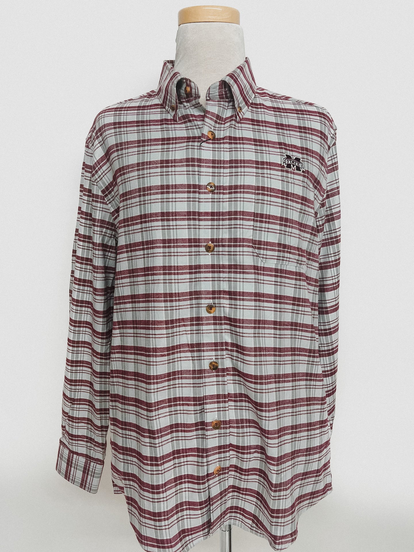 Southern Collegiate MSU Plaid Tencil Dress Shirt