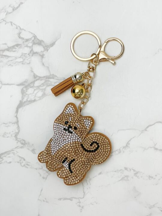 Glitzy Dog Key Chain