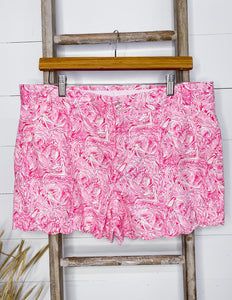 Lauren James Print Scallop Shorts