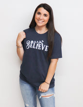 Load image into Gallery viewer, Believe Graphic Christmas Tee