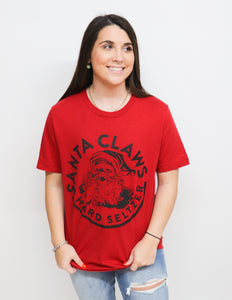 Santa Claws Hard Seltzer Circle Graphic Tee