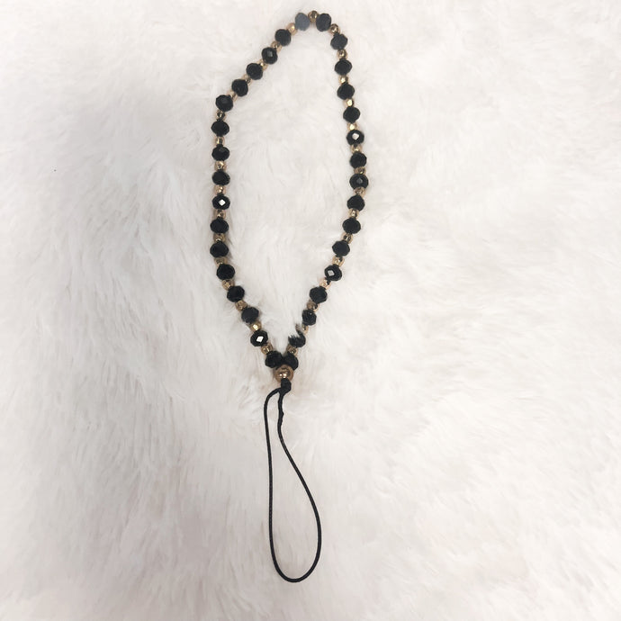Glamorous Phone Strap- Black
