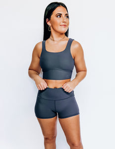 Jordan's Favorite Sports Bra-Grey Blue