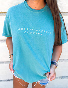 Jac's Basic Logo SS Tee-Seafoam