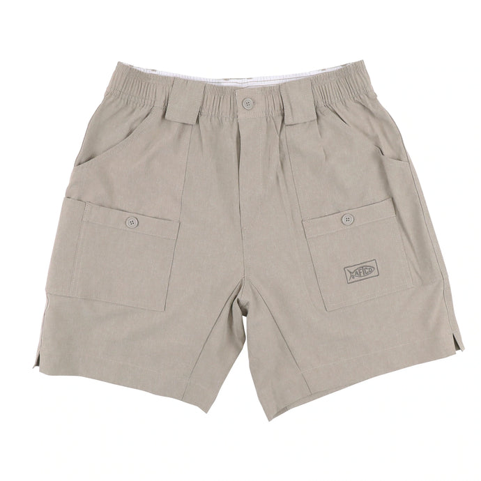 Aftco Original Stretch Fishing Shorts Long-Khaki Heather