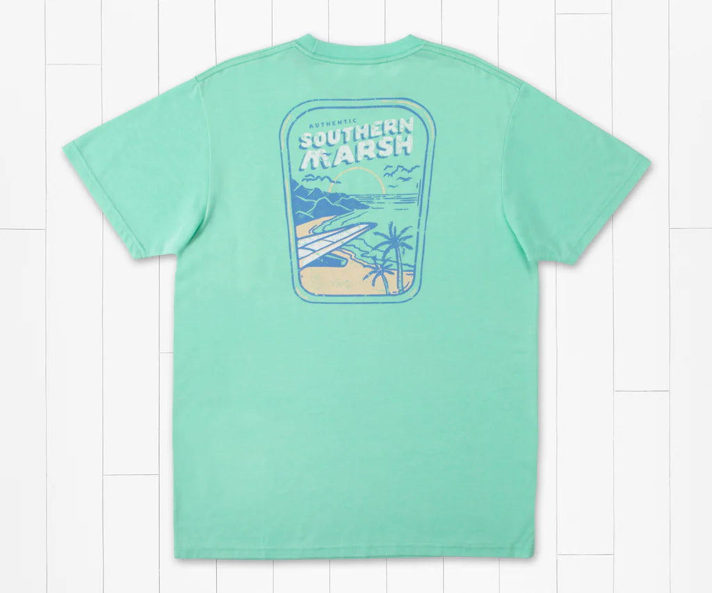 Southern Marsh Seawash Distant Shores SS Tee Bimini Green