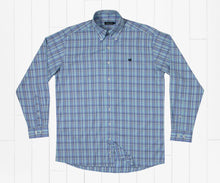 Load image into Gallery viewer, Southern Marsh Hartsville Plaid Dress Shirt French Blue &amp; Mint