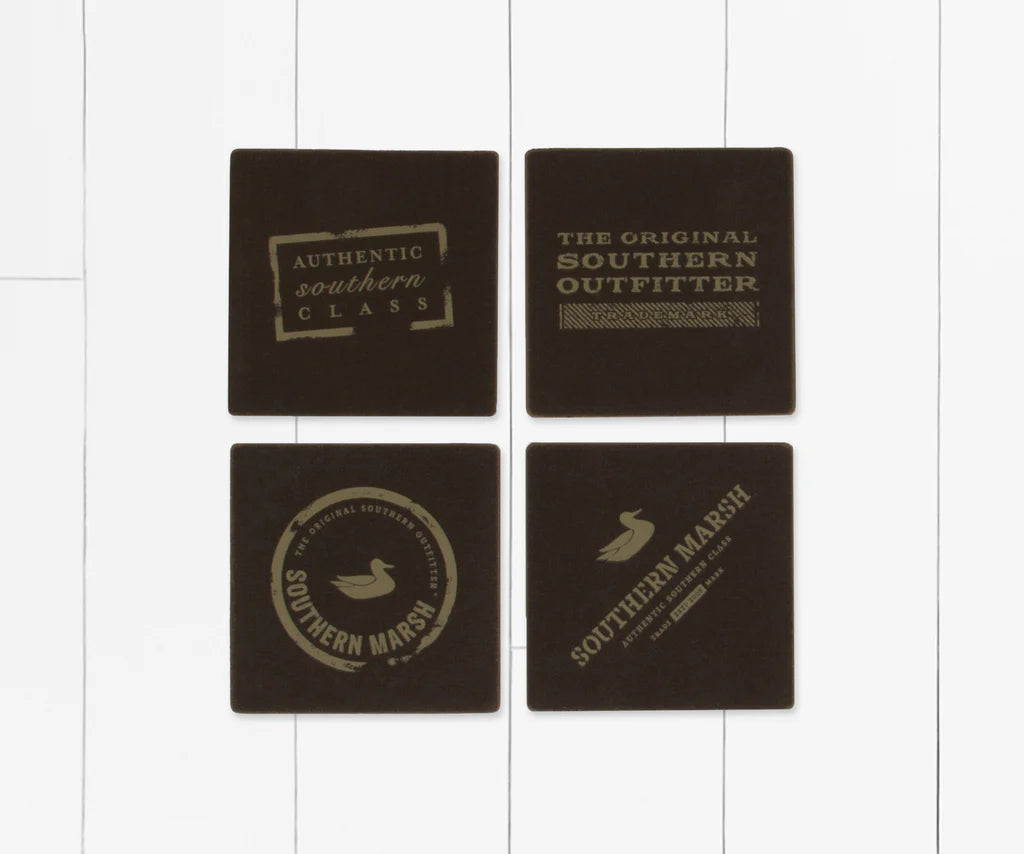 Southern Marsh Authentic Waxed Canvas Coaster Set