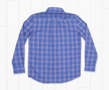 Load image into Gallery viewer, Southern Marsh Youth Calabash Performance Dress Shirt Lilac &amp; Royal