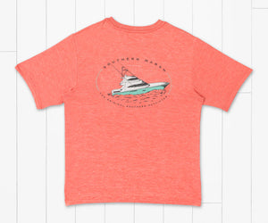 Southern Marsh Youth Heathered Fieldtec Deep Sea SS Tee