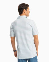 Southern Tide Men's SS Brrreeze Moorings Stripe Perf Polo