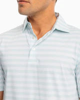 Load image into Gallery viewer, Southern Tide Men&#39;s SS Brrreeze Moorings Stripe Perf Polo