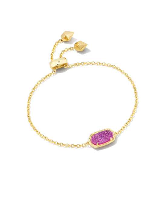 Kendra Scott Elaina Delicate Chain Bracelet Gold Mulberry Drusy