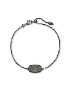 Elaina Delicate Chain Bracelet-Gunmetal Platinum Druzy