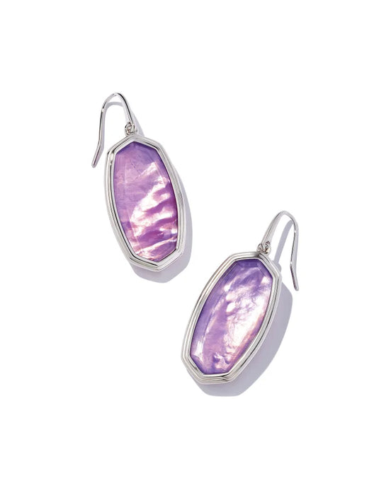 Kendra Scott Framed Elle Drop Earrings Lavender