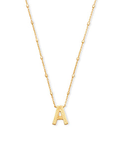 Letter Pendant Necklace - Gold