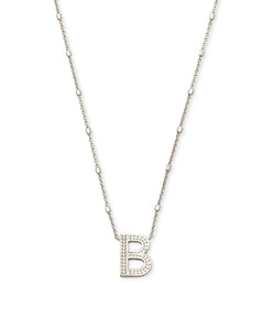 Letter Pendant Necklace - Silver