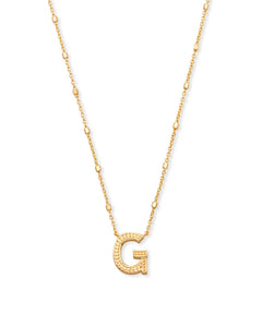 Letter Pendant Necklace - Gold