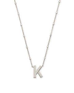 Letter Pendant Necklace - Silver