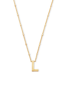 Letter Pendant Necklace - Gold